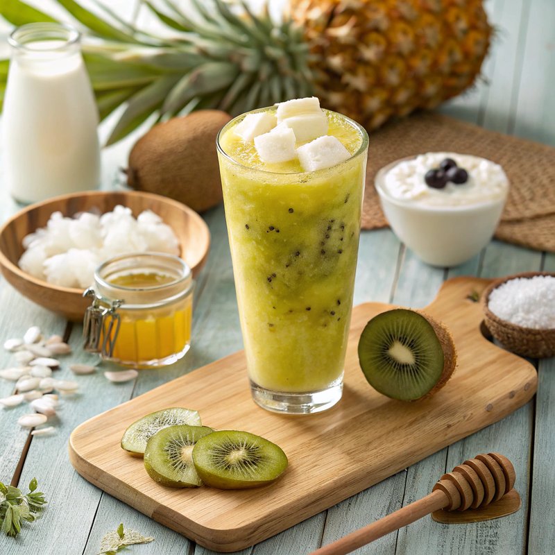 Tropical Kiwi and Pineapple Smoothie