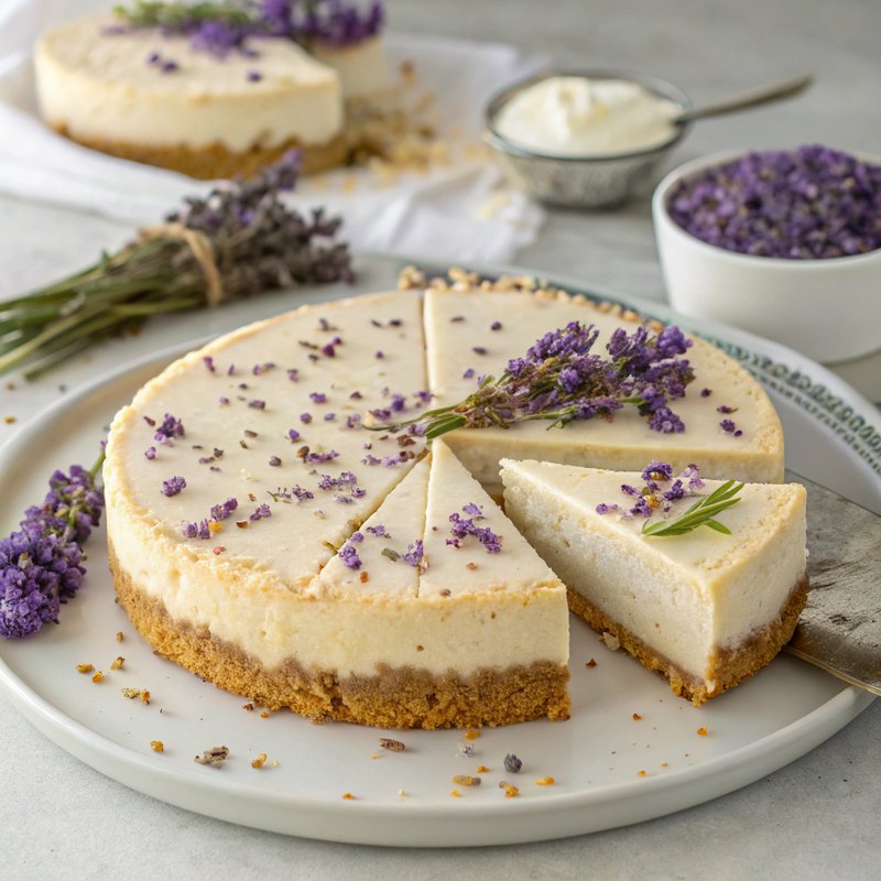 Lavender Honey Cheesecake