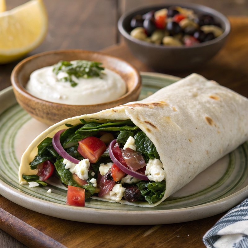 Enhanced Spinach and Feta Burrito
