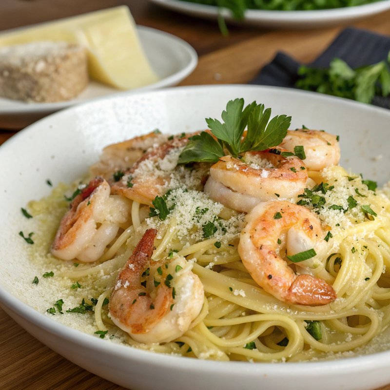Shrimp Scampi with Parmesan