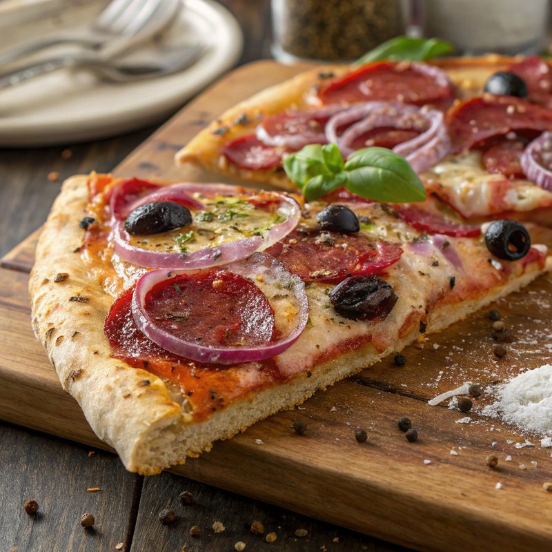 Savory Salami and Pepperoni Pizza