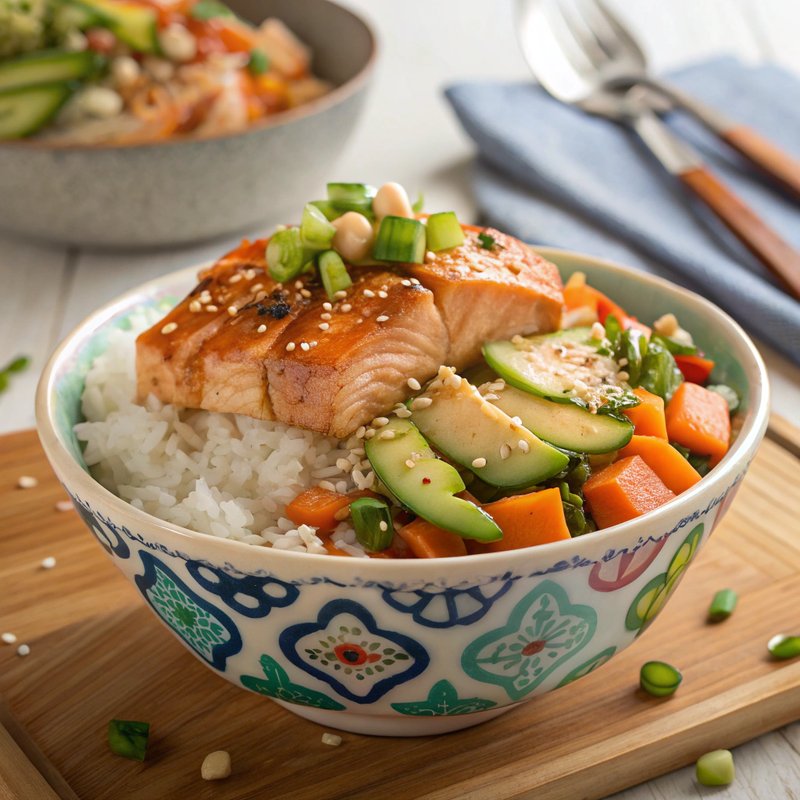Savory Salmon and Rice Bowl