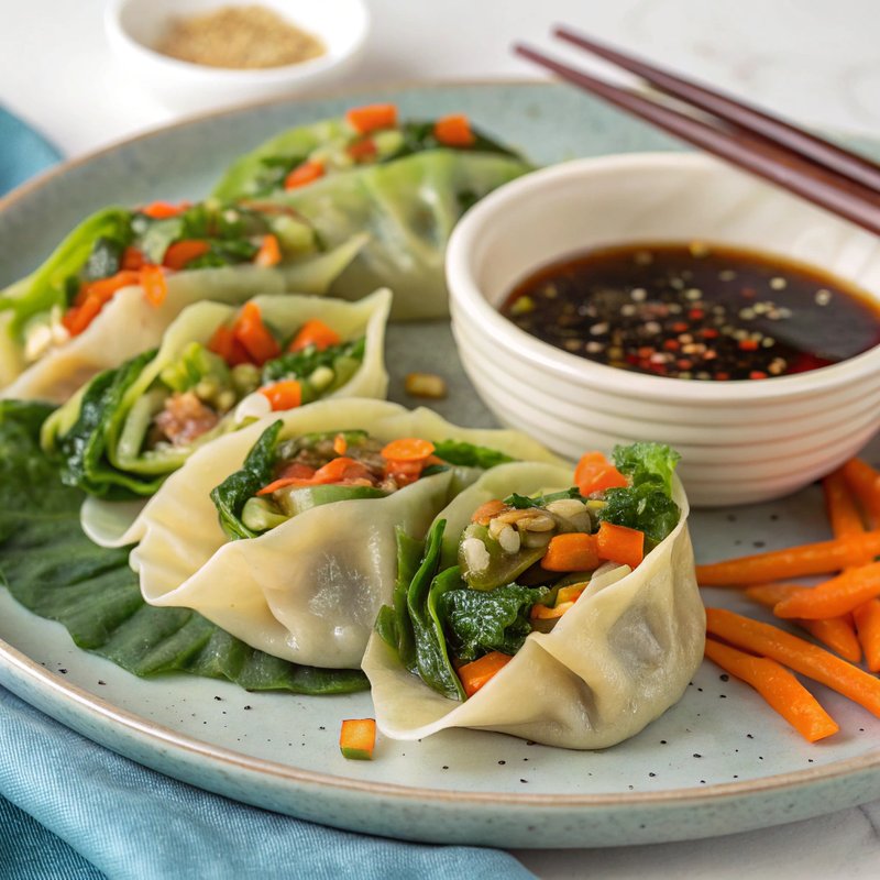 Bok Choy and Vegetable Dumplings