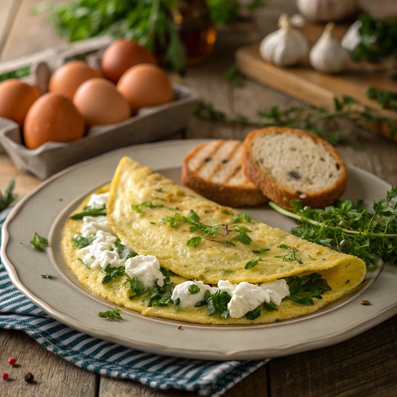 Goat Cheese and Herb Omelette
