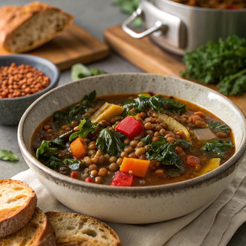 Hearty Swiss Chard and Lentil Stew