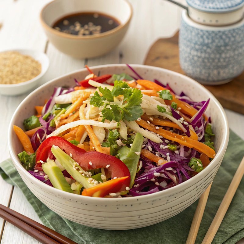 Asian Cabbage Salad with Sesame Dressing