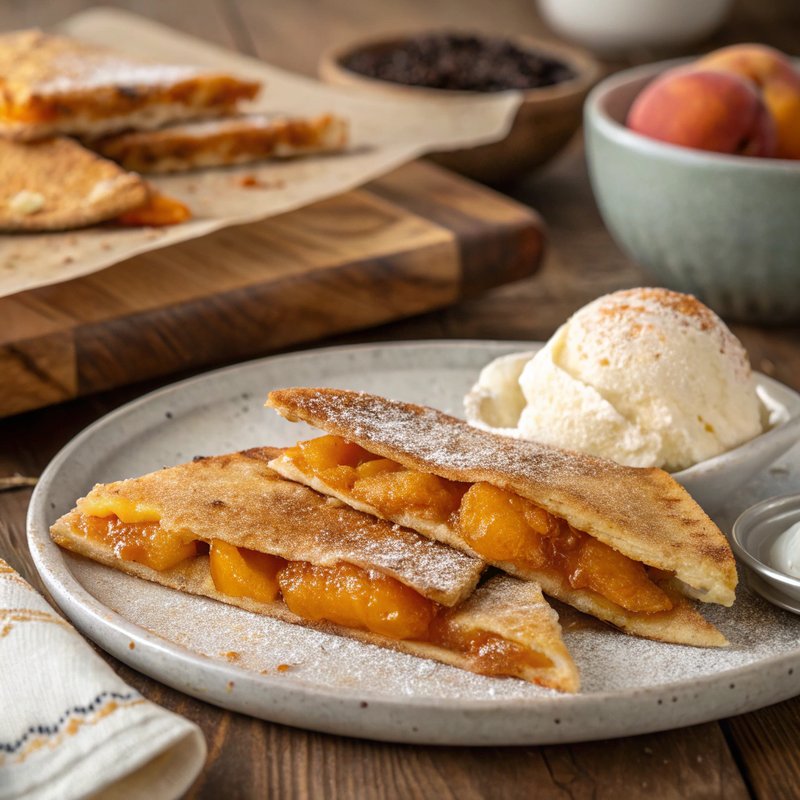 Apricot Cobbler Quesadillas
