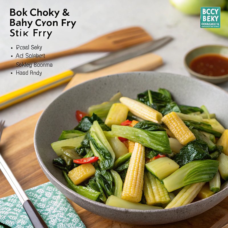 Bok Choy and Baby Corn Stir Fry