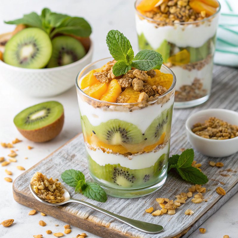 Vibrant Kiwi Granola Parfait