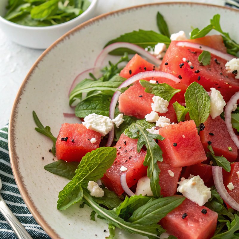 Watermelon and Arugula Salad