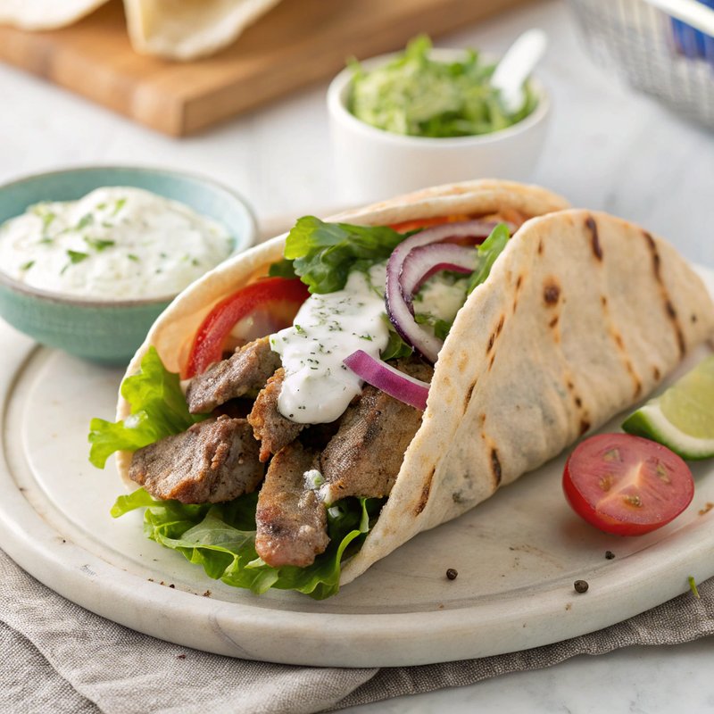 Greek Gyro Wrap Sandwich