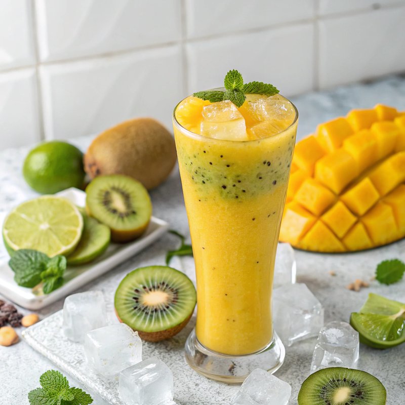Tropical Kiwi and Mango Smoothie