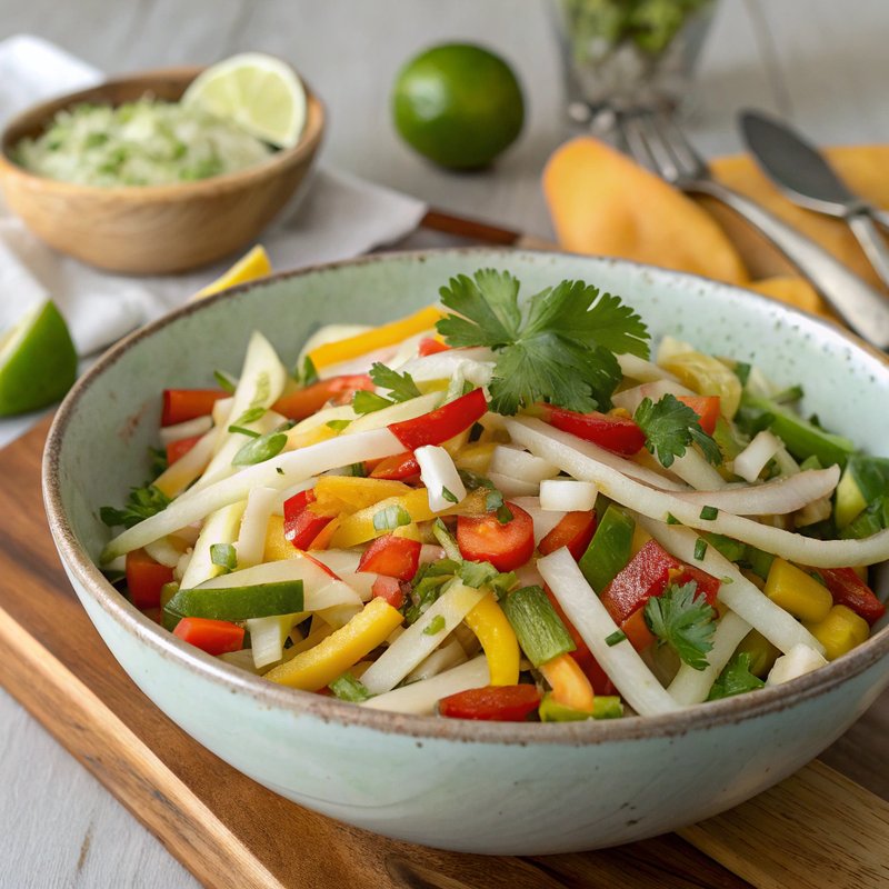 Jicama and Bell Pepper Slaw