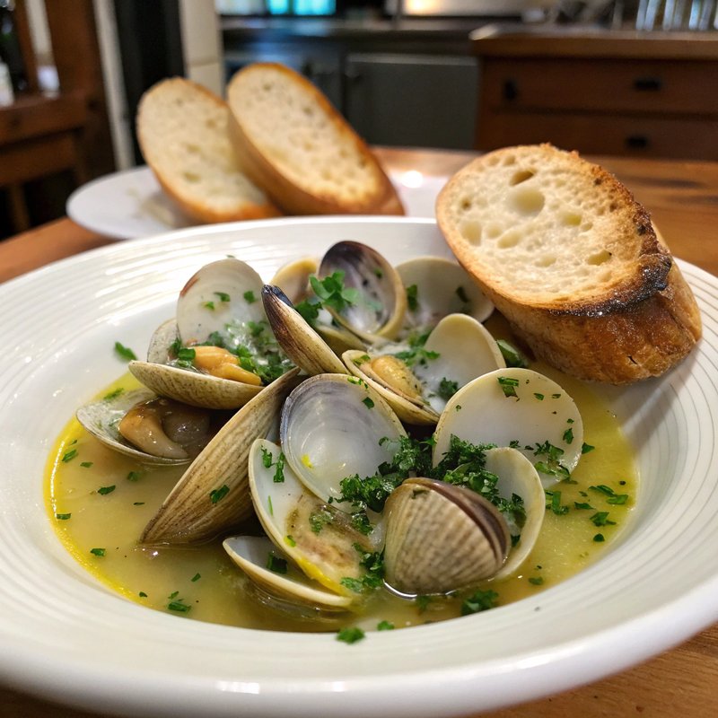 Littleneck Clams with White Wine