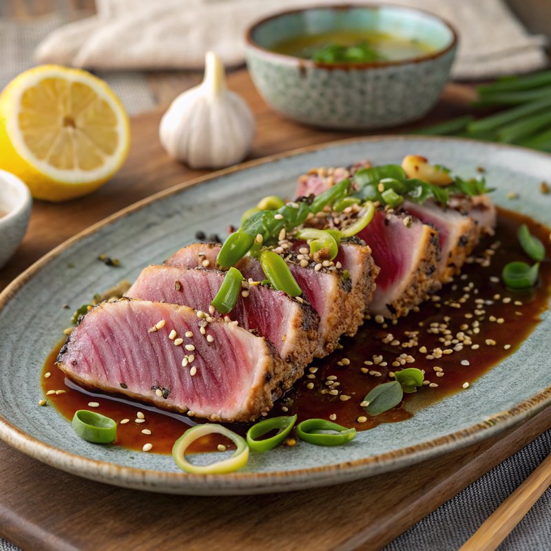 Smoky Tuna Tataki with Zesty Soy Glaze