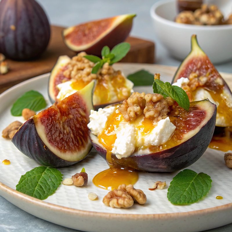 Fig and Ricotta Stuffed Figs with Orange Marmalade