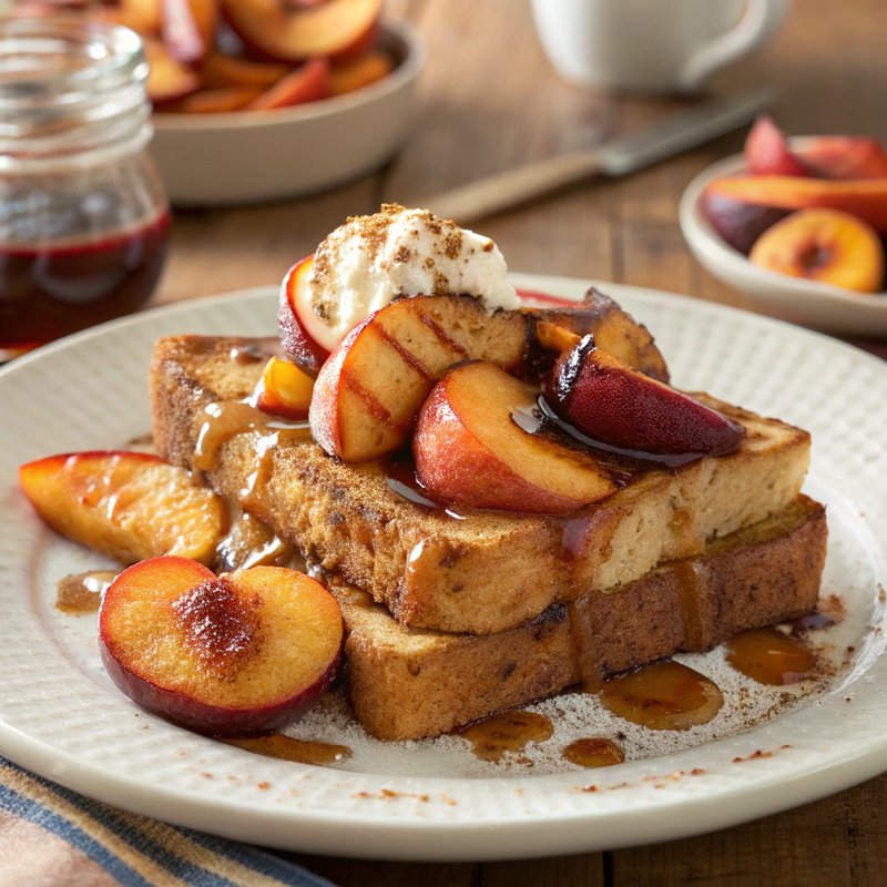 Nectarine and Plum French Toast