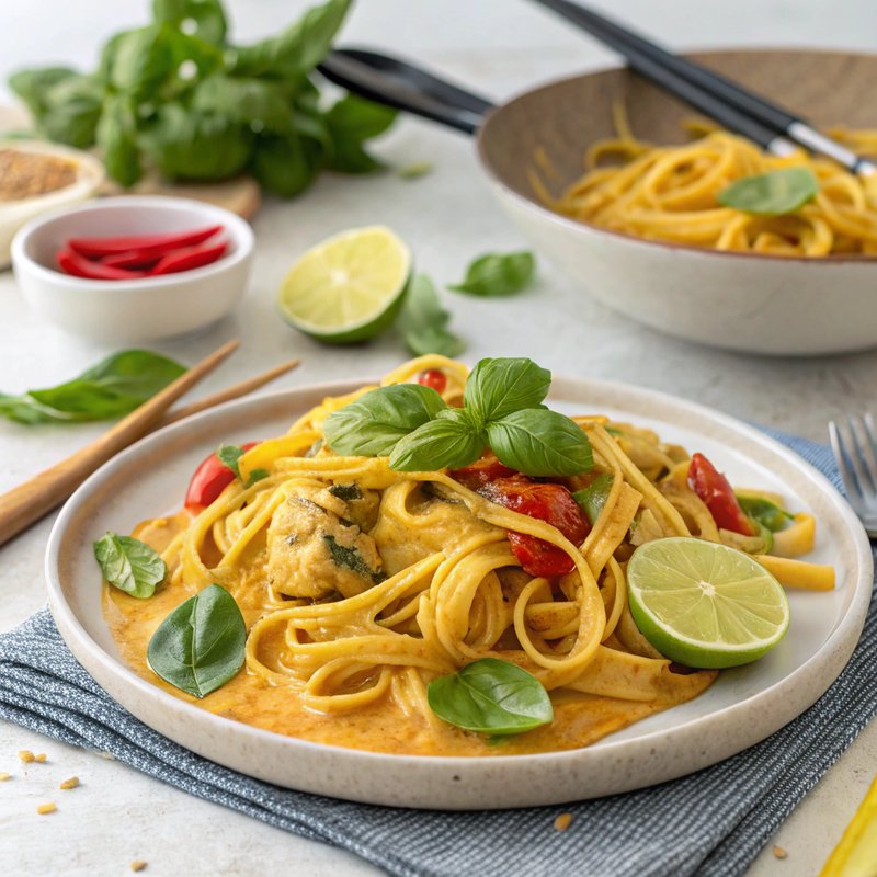Linguine with Curry and Coconut Milk
