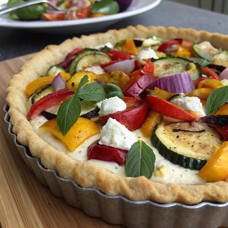 Roasted Vegetable and Goat Cheese Tart