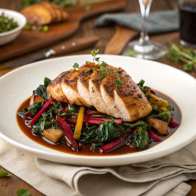 Swiss Chard and Balsamic Chicken
