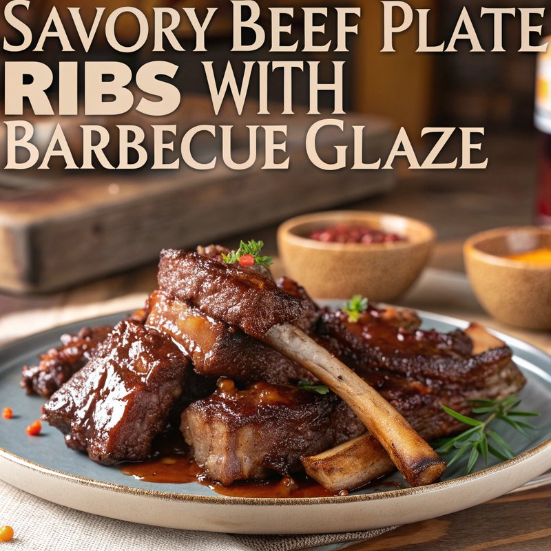 Savory Beef Plate Ribs with Barbecue Glaze
