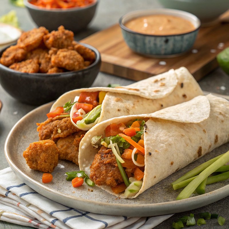Taiwanese Popcorn Chicken Wraps