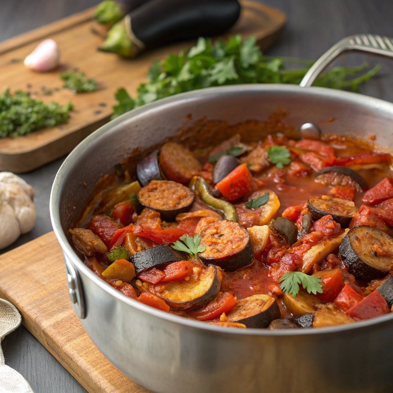 Eggplant and Chorizo Stew