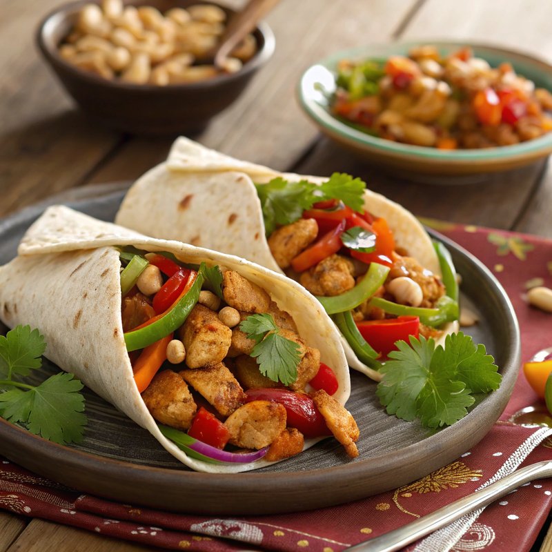 Kung Pao Chicken Wraps