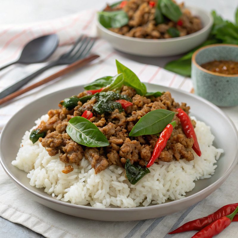 Pad Krapow Moo Saap