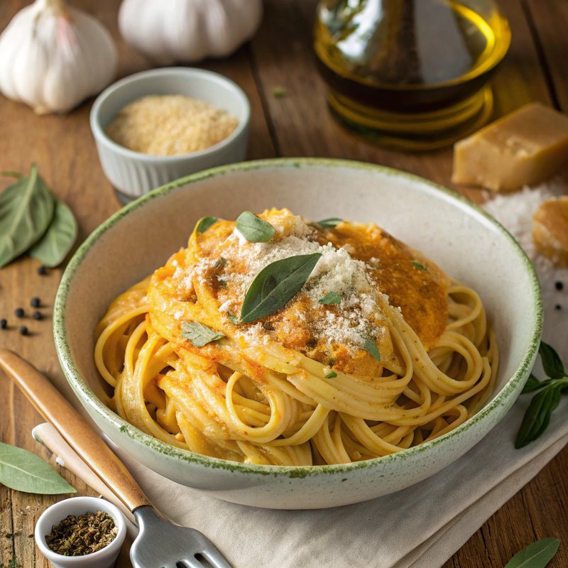 Linguine with Creamy Pumpkin Sauce