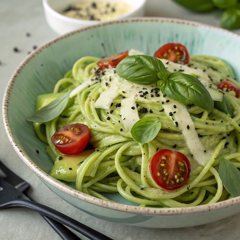 Zucchini Noodles with Creamy Avocado Sauce