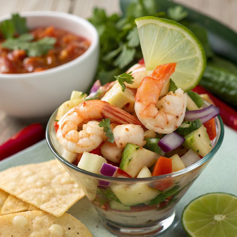 Refreshing Jicama and Shrimp Cocktail