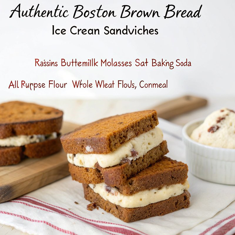 Authentic Boston Brown Bread Ice Cream Sandwiches