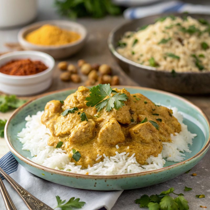 Chicken Korma with Fragrant Basmati Rice