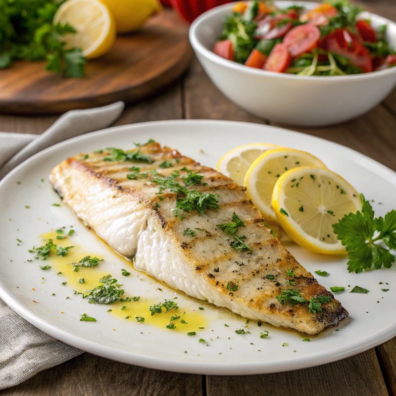 Grilled Kingklip with Lemon Herb Marinade