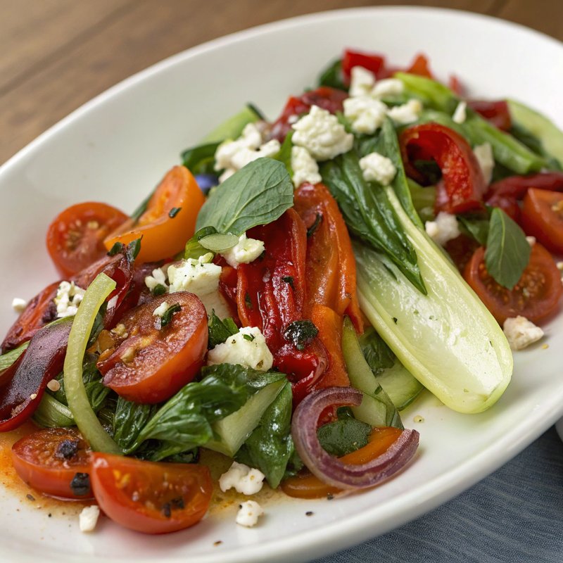 Bok Choy and Roasted Pepper Salad