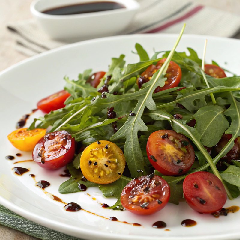 Enhanced Arugula and Cherry Tomato Salad with Balsamic Vinaigrette