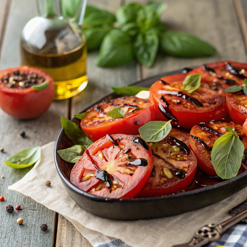 Grilled Tomatoes with Basil
